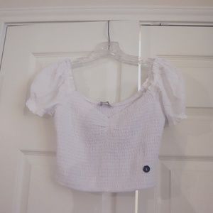 Hollister White Summer Crop Top